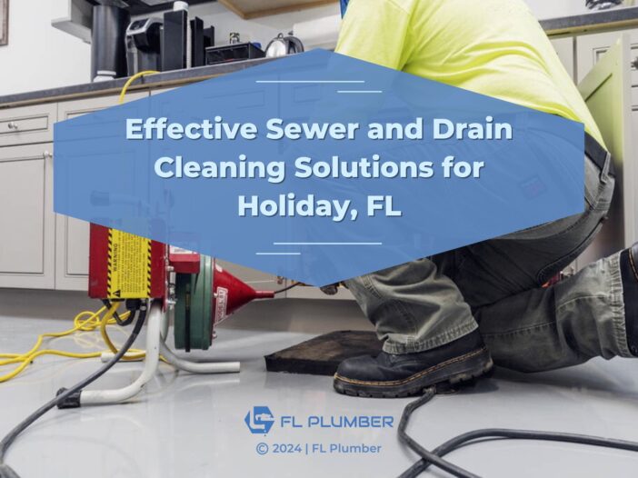 Featured: Plumber cleaning kitchen sink drain- Effective sewer and drain cleaning solutions for Holiday, FL