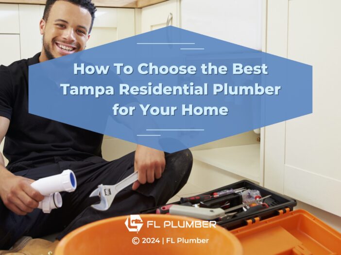 Featured: Smiling plumber standing in front of sink with tools- How to Choose the Best Tampa Residential Plumber for Your Home.