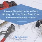 Featured: Bathroom plumbing renovation blueprint, tools- How a plumber in New Port Richey, FL can transform your home renovation project